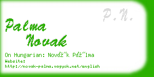 palma novak business card